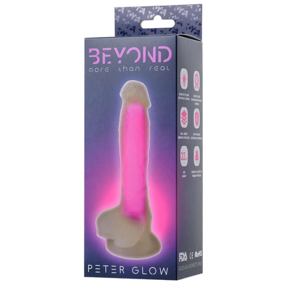 Фаллос Glow Beyond, розовый