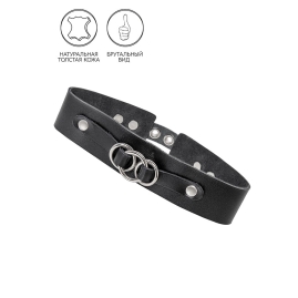 Кожаный чокер-ошейник Pecado 03120
