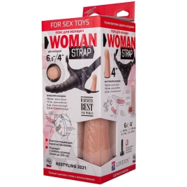 Страпон Lovetoy Woman Strap 6,5" - 2 насадки