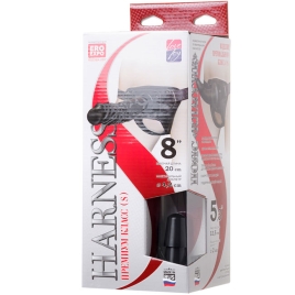 Страпон Harness 8" Lovetoy - 2 насадки