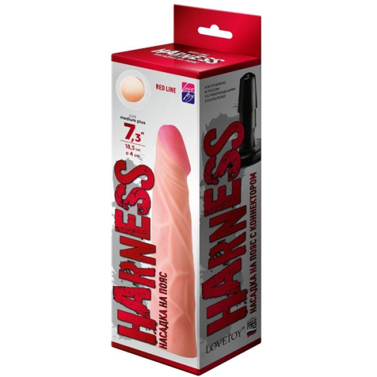 Фаллос-насадка Harness Red Line