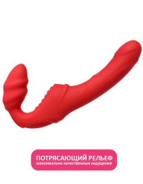 Страпон безремневой Black&amp;Red с вибрацией
